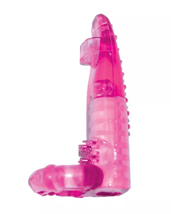 Dominator Penis Sleeve With Power Bullet Magenta
