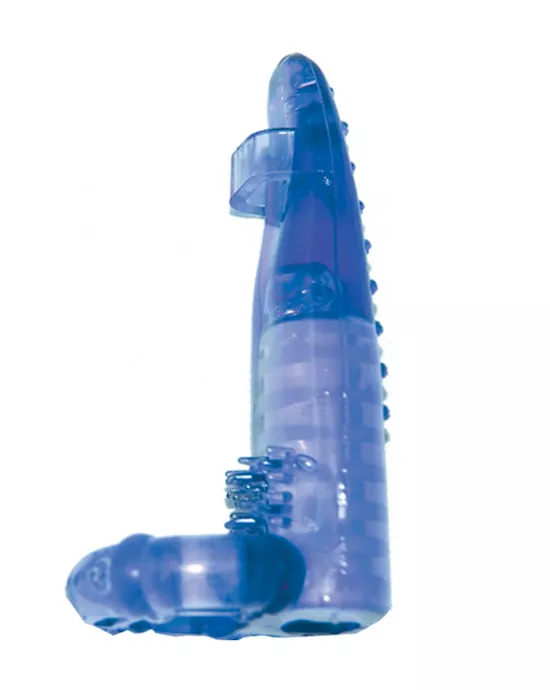 Dominator Penis Sleeve With Power Bullet Blue