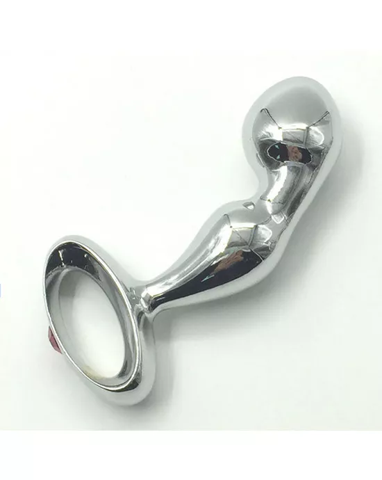Curved Metal P-Spot Butt Plug