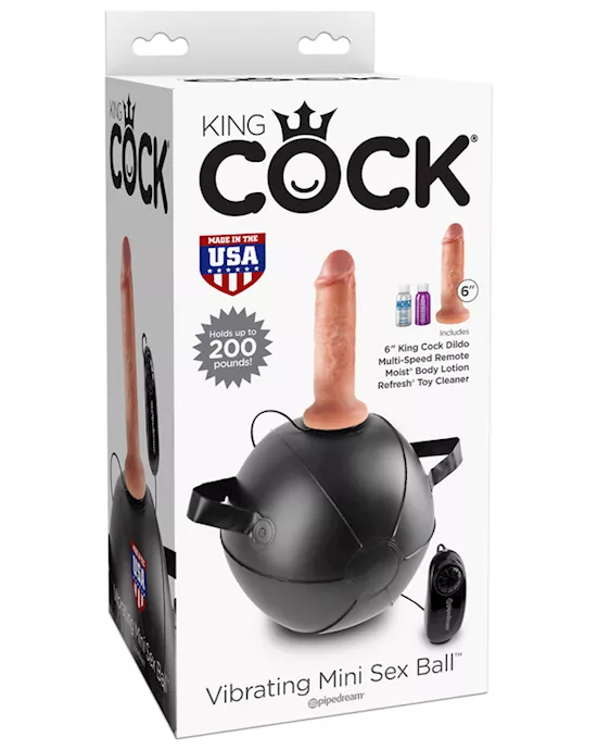 King Cock Vibrating Mini Sex Ball with 6 Inch Dildo