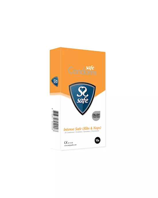 Safe Intense Safe Condoms Rib-Nop 10 pcs