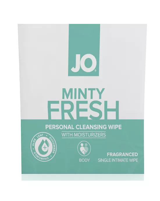 System JO Wipes Minty Fresh Fragranced Single
