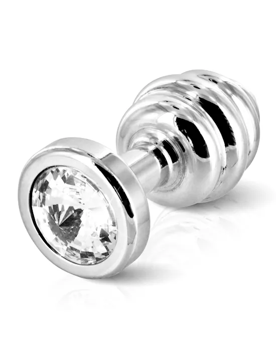Diogol Ano Butt Plug Ribbed  Plated 35 mm