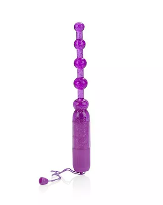 Waterproof Vibrating Pleasure Beads Purple
