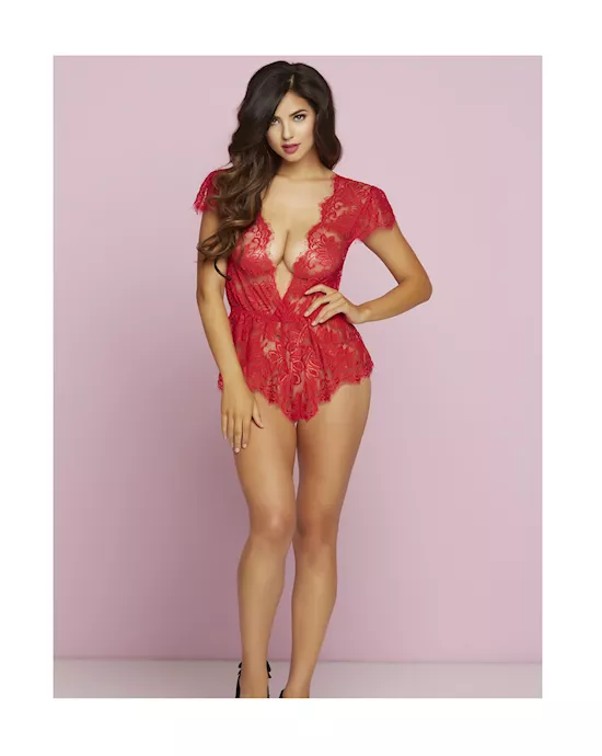 Temptation Eyelash Lace Romper 