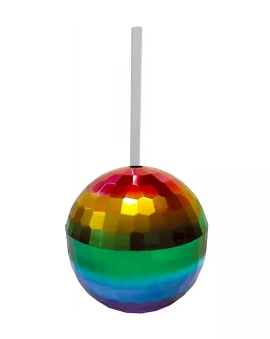 Rainbow Disco Ball Cup