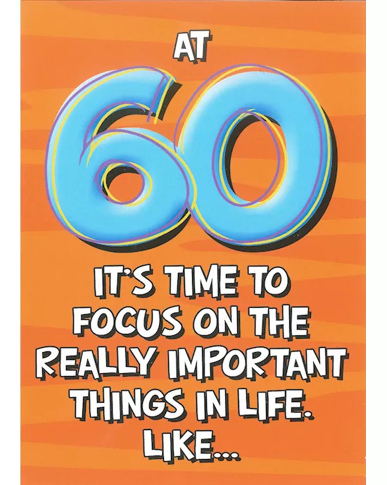 AT 60 ITS TIME TO FOCUS