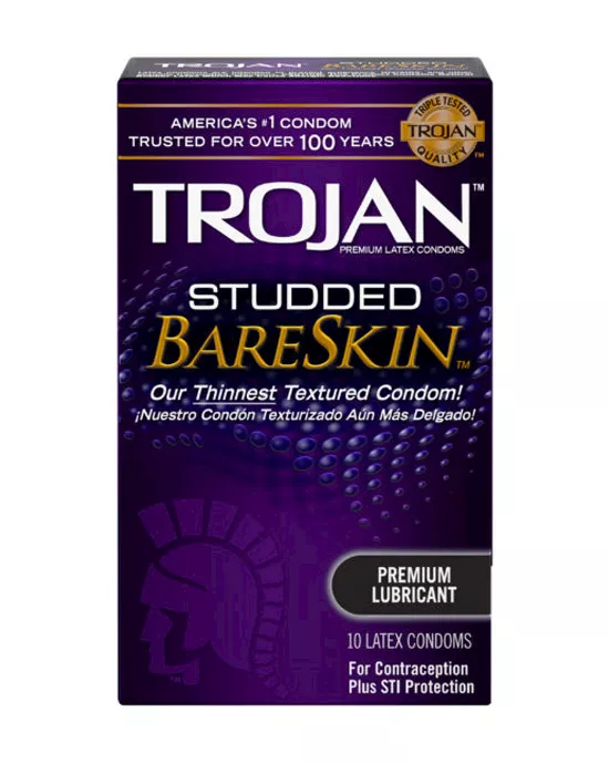 Trojan Studded Bareskin 10pk