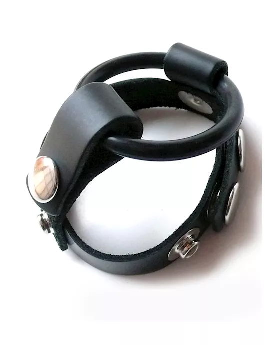 Snap On Ball Splitting Cock Harness Leather