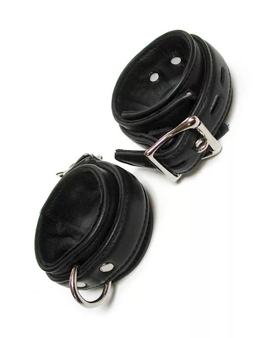 Premium Leather Lined Locking Ankle Cuffs