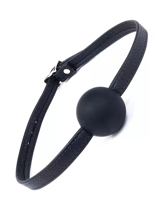 Silicone Ball Gag with Leather Strap