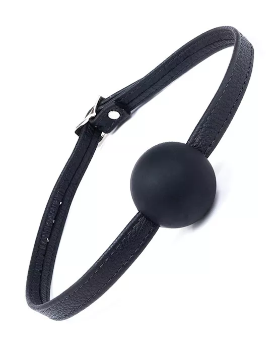 Silicone Ball Gag with Leather Strap