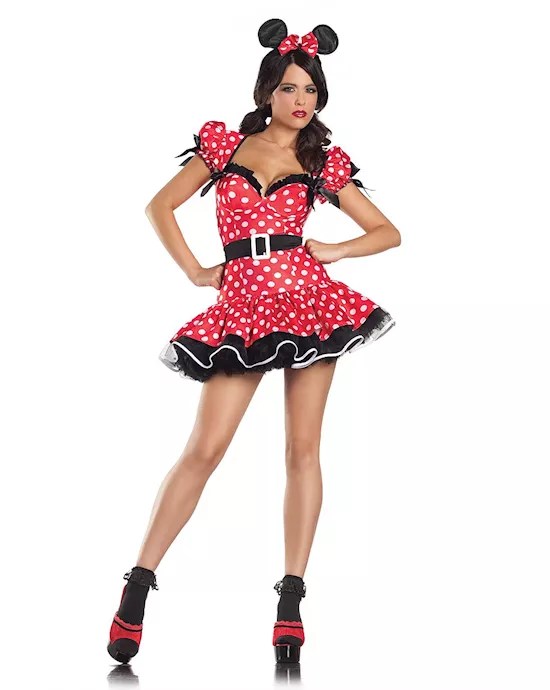 3 Piece  Flirty Mouse Costume - 1x/2x