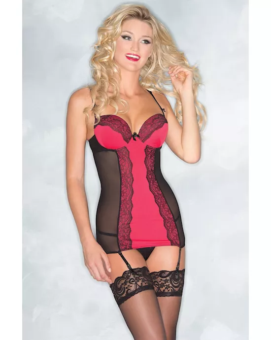 Satin and Lace Chemise Set