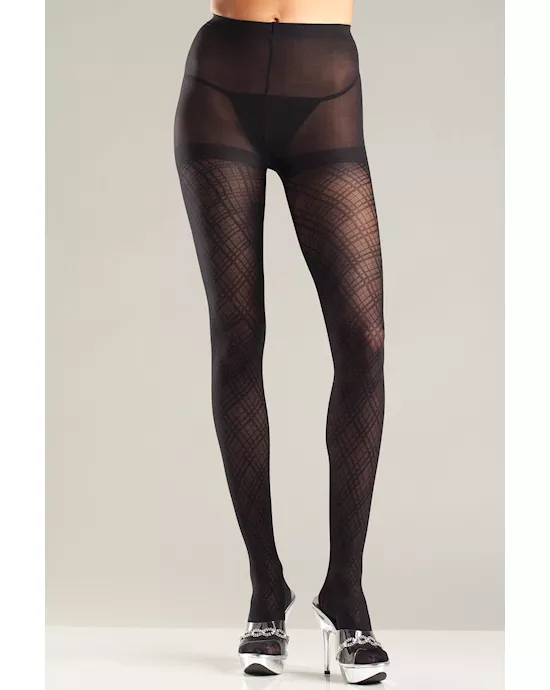 Diamond Patterned Pantyhose