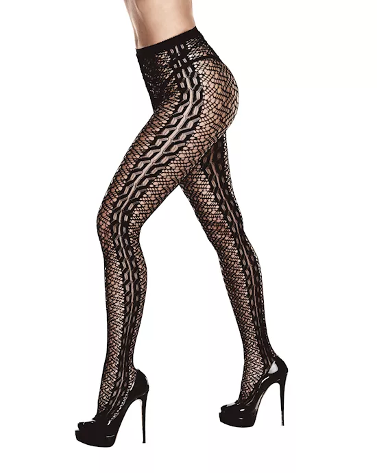 Braided Jacquard Pantyhose