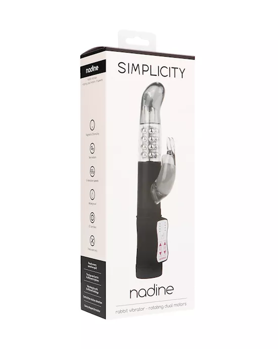 NADINE rabbit vibrator - rotating dual motors