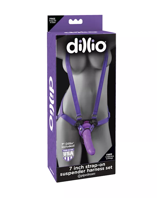 Dillio  7 Inch Strap-On Suspender Harness Set