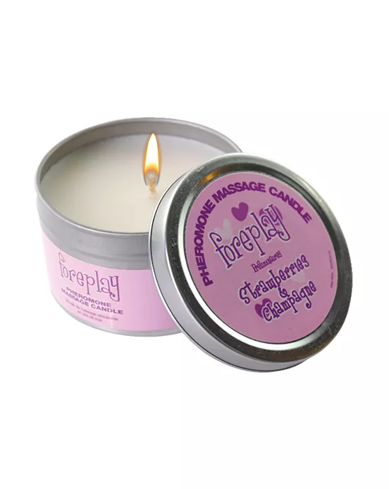 Soy Massage Candle Foreplay Strawberry & Champagne