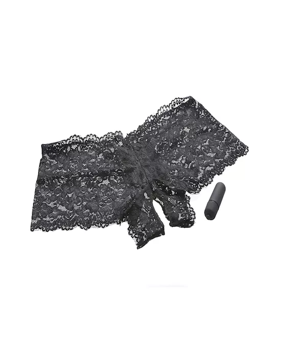 Adam  Eves Vibrating Crotchless Panty