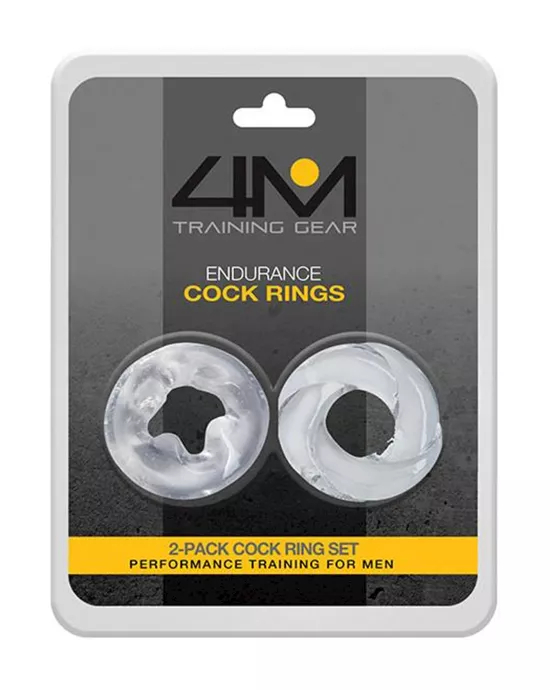 4m Endurance Cock Rings 2 Pack