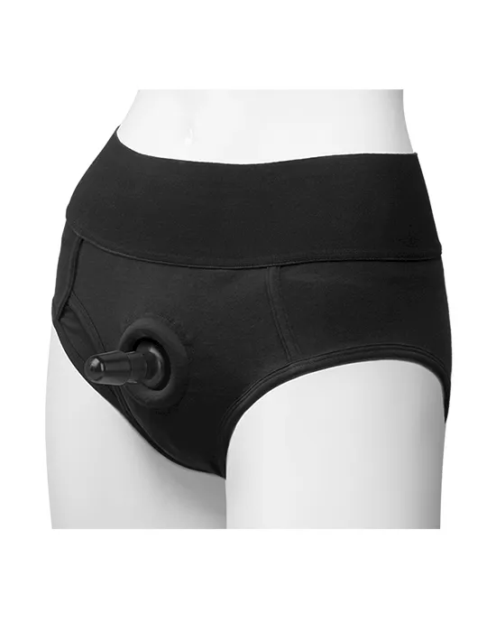 Vac-U-Lock Panty Harness With Plug Briefs L/XL