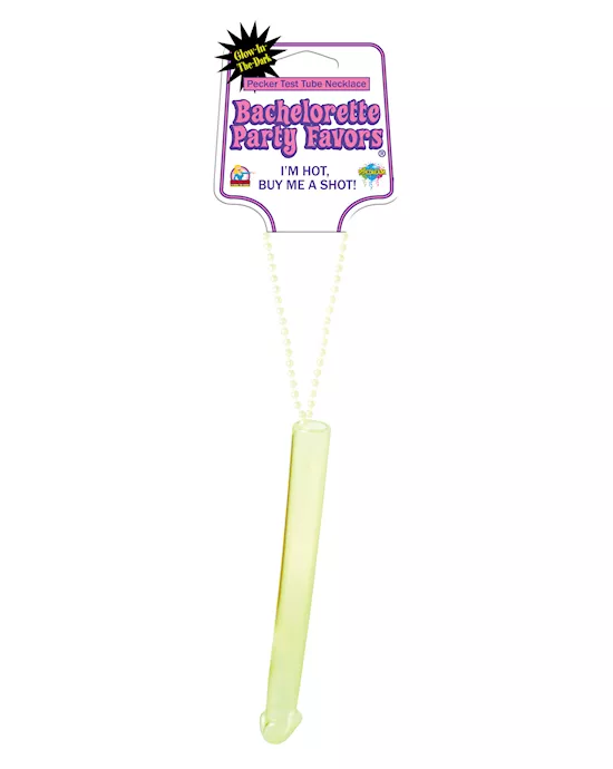 BP Pecker Test Tube Necklace Glow in the Dark