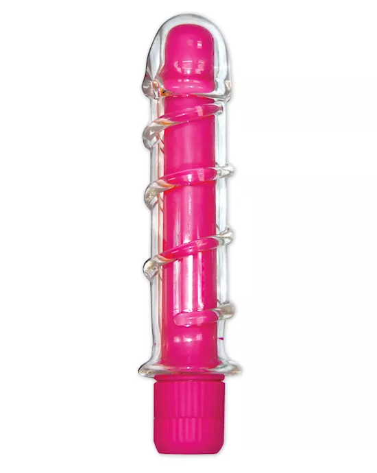 Neon Glass Vibrator Pink