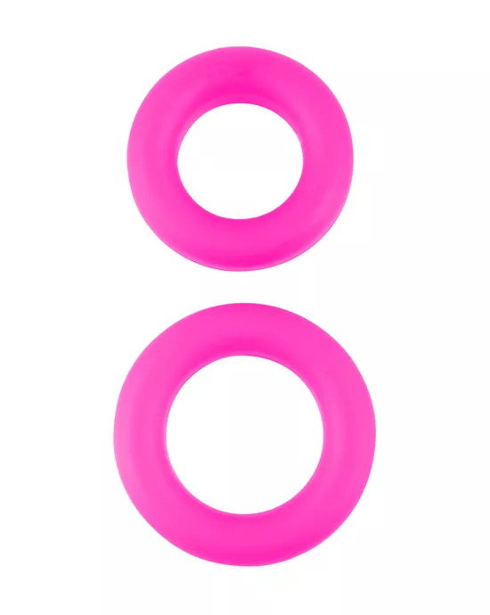 Neon Stretchy Silicone Cock Ring Set
