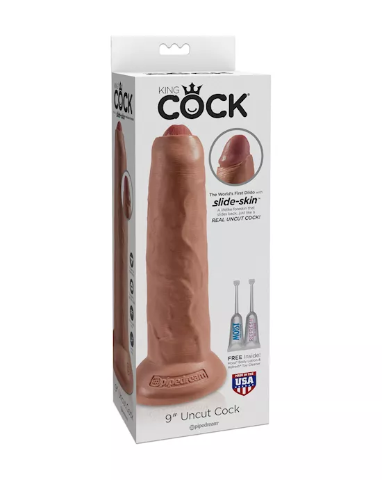King Cock 9 Inch Uncut Cock