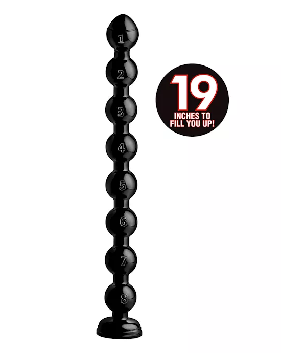 Hosed 19 Inch Beaded Thick Anal Snake