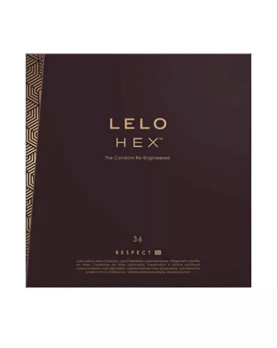 Lelo Hex Condoms Respect - Xl - 36 Pack