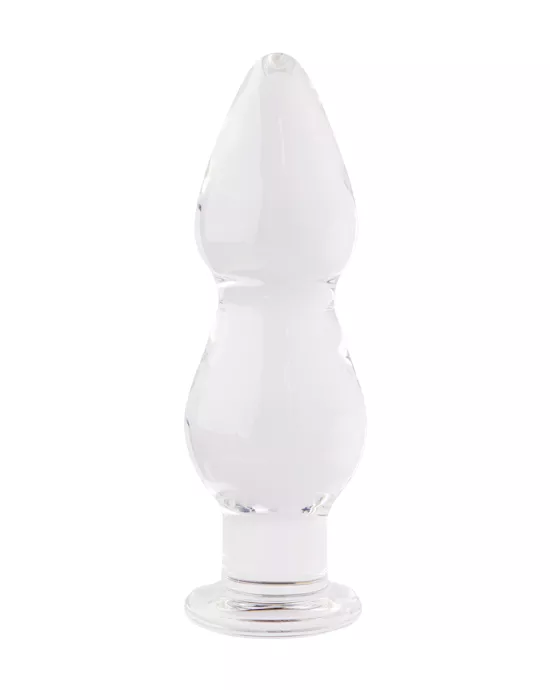 Double Rounded Glass Butt Plug