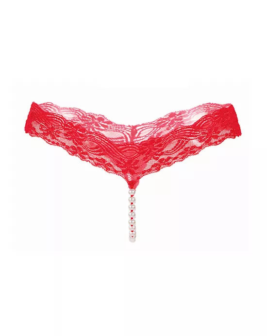 Amore Lacy Pearl Thong