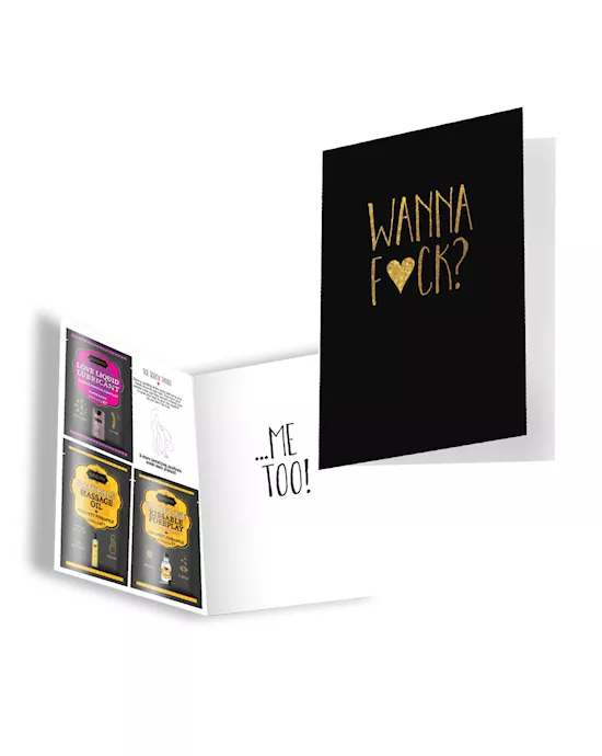 Naughty Notes Greeting Card Wanna F*ck? ...me Too