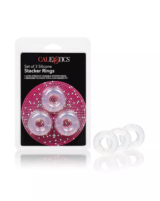 Set Of 3 Silicone Stacker Rings