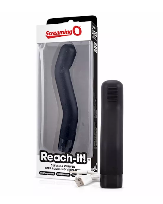 Charged Reach-It Curved Vibrator