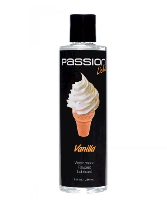 Passion Licks Vanilla Flavoured Lubricant 8 oz