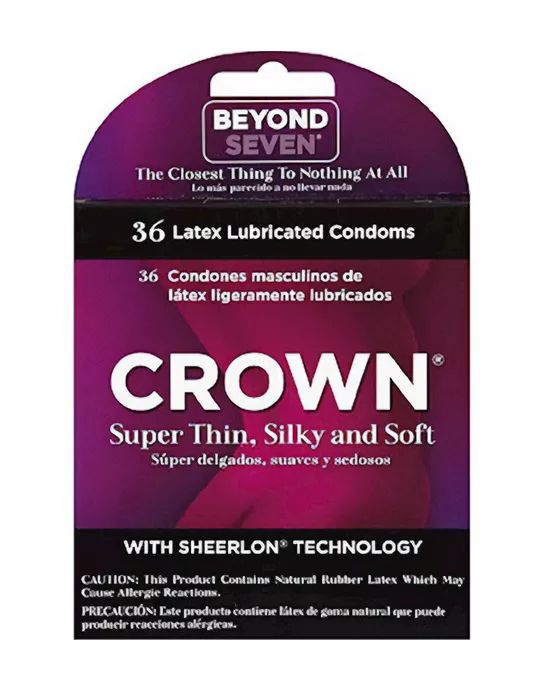 Crown Lubricated Condoms 36 Pack