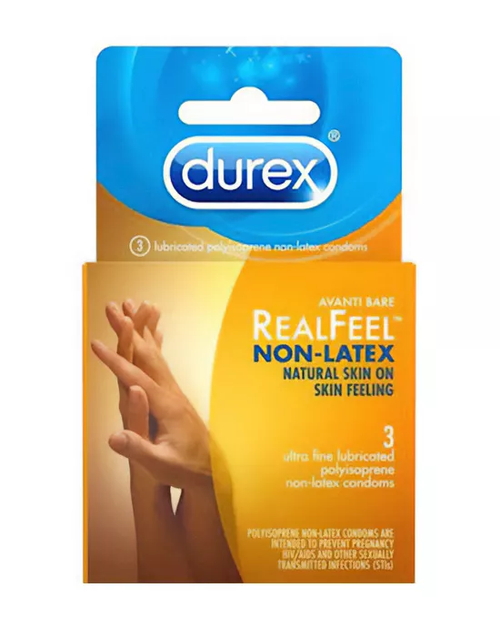 Durex Avanti Bare Real-Feel Non-Latex Condoms 3 Pack
