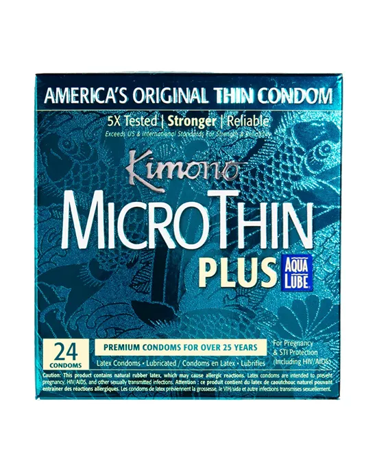 Kimono Microthin Ultra Lubricated with Aqua Lube - 24 Pack