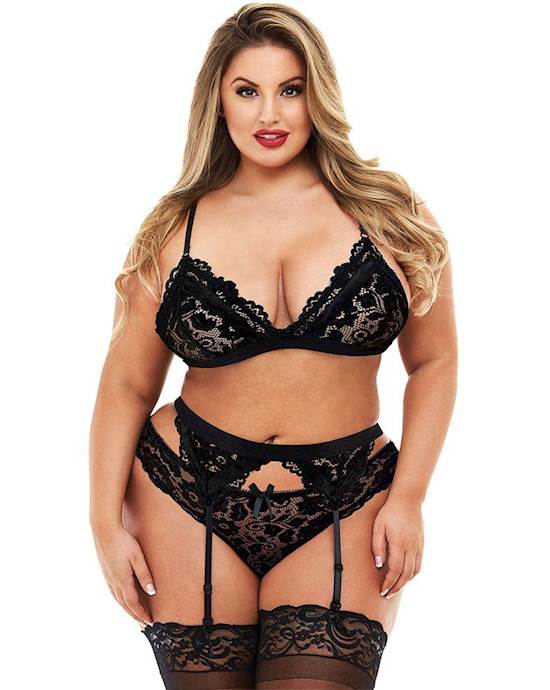Lace Garter 3 Piece Set