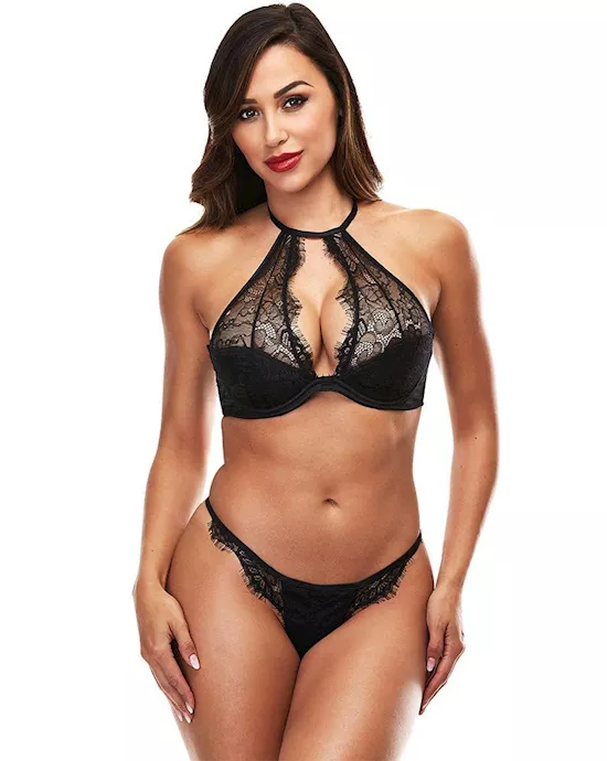 Sexy Lace Halter Set