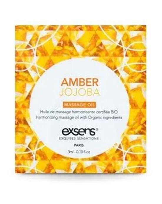 Organic Massage Oil with Stones Sachet -  Amber Jojoba