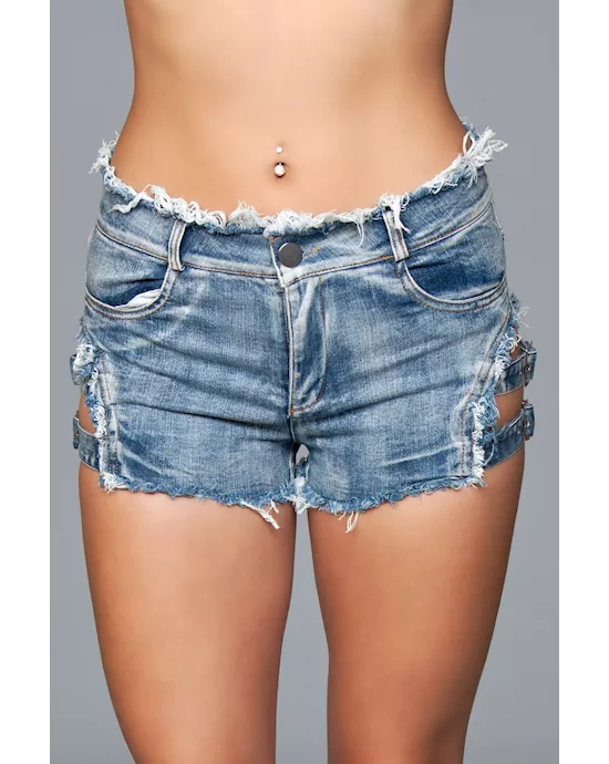 Buckled Down Denim Shorts