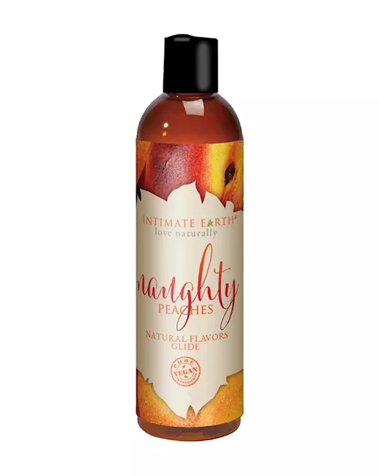 Intimate Earth Natural Flavours Glide  Naughty Peaches