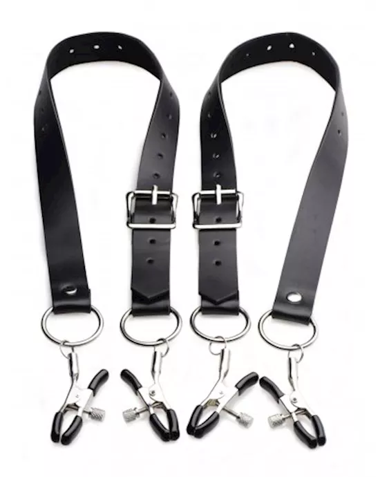 Labia Spreader Straps With Clamps