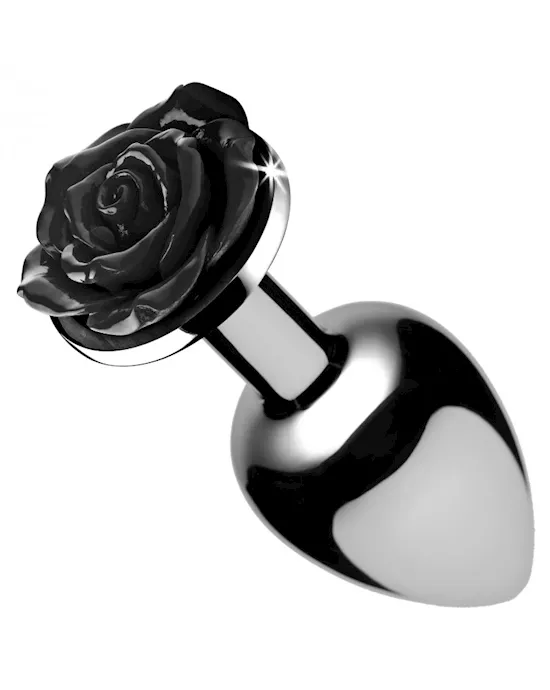 Black Rose Butt Plug  Medium