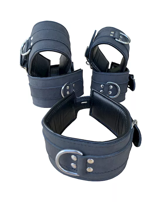 Bound X 5 Piece Soft Leather Cuff and Collar Set