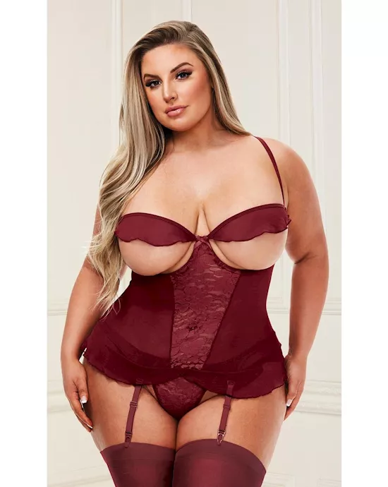 2pc Show Me Bustier and G-String Set